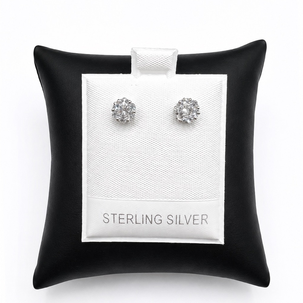 925 Sterling Silver 0.40CTW MOISSANITE Honeycomb Stud Earrings